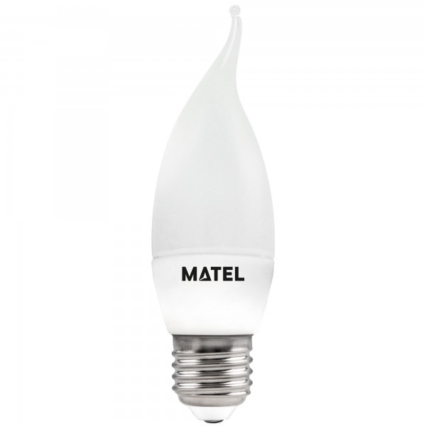 Bomb.led vela flama e27 5w.calida (caja de 10 unidades)