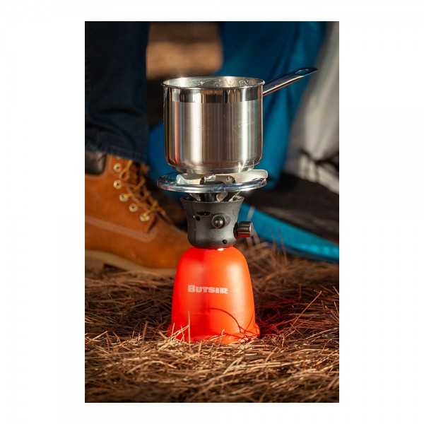 Hornillo de camping natura ø14 x 22 cm para cartucho 190 g