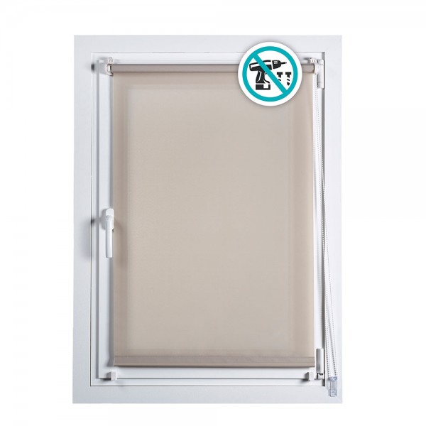 Estor enrollable clip & fix piedra 150 x 180 cm